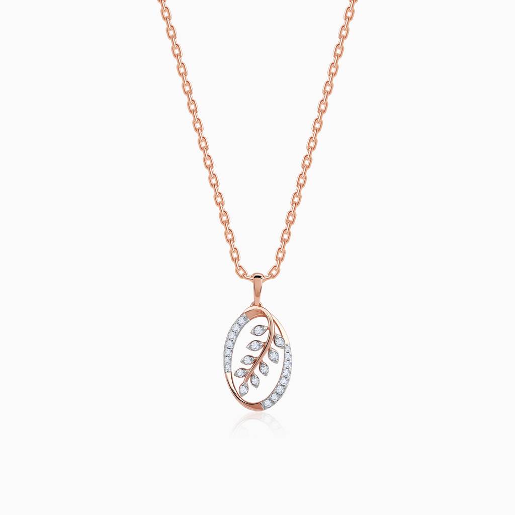18K Rose Gold Sweet Alyssum Diamond Pendant : GDLPD0443