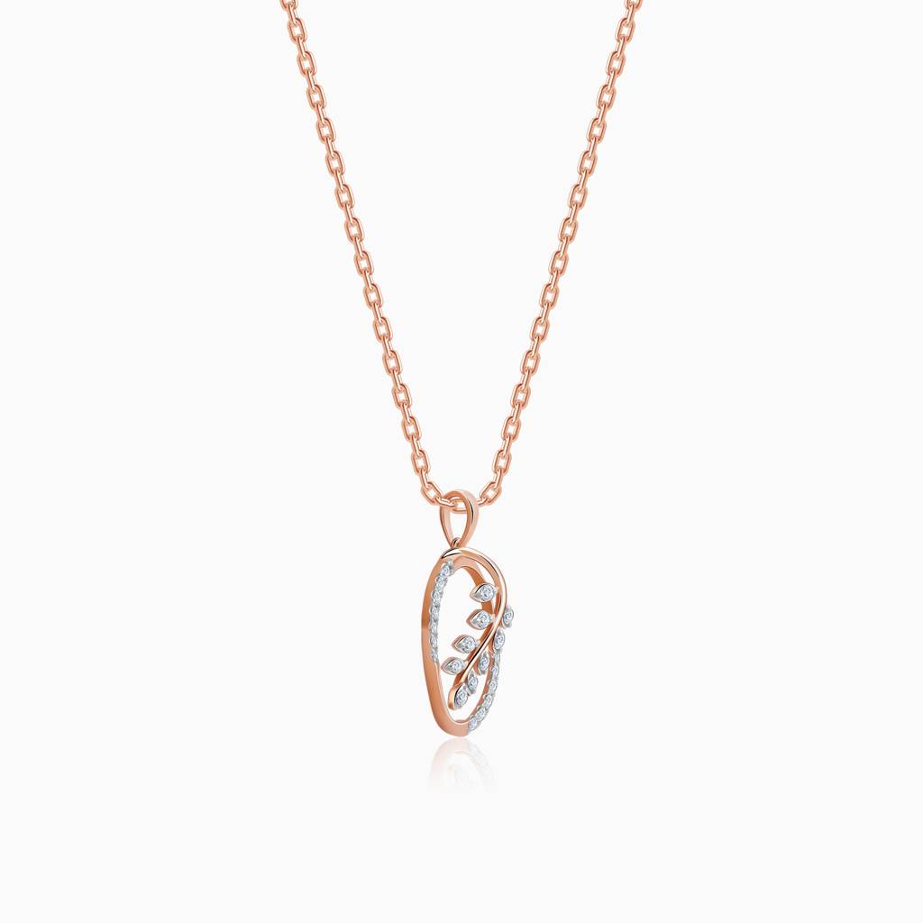 18K Rose Gold Sweet Alyssum Diamond Pendant : GDLPD0443