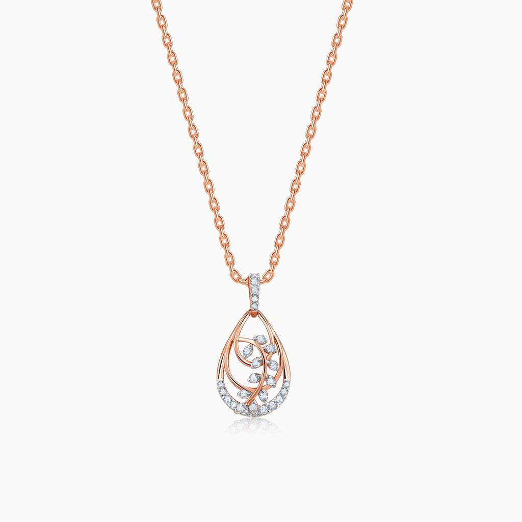 18K Rose Gold Alyssum Diamond Pendant : GDLPD0444