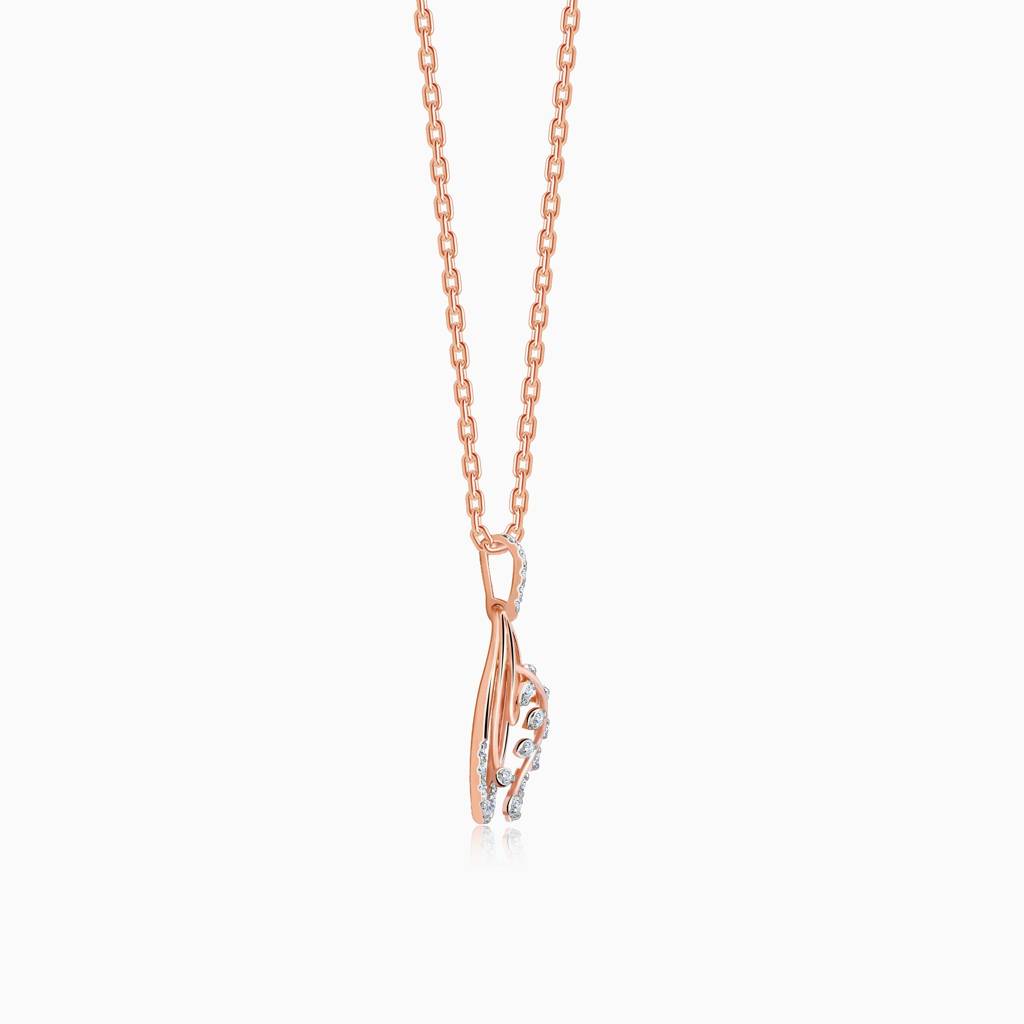 18K Rose Gold Alyssum Diamond Pendant : GDLPD0444