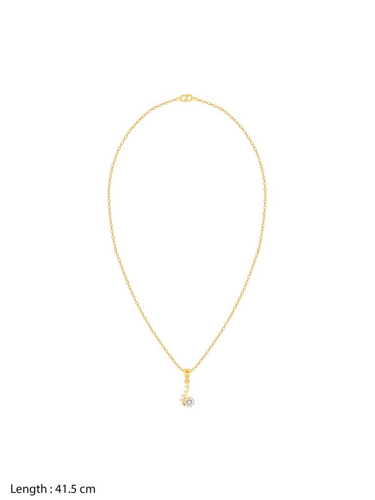 Giva 18K Yellow Gold Precious Paisley Diamond Pendant Without Chain : GDLPD049