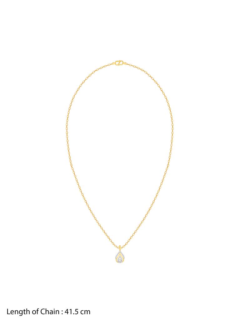 Giva 14K Yellow Gold Glistening Dewdrops Diamond Pendant Without Chain : GDLPD054