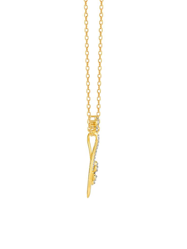 Giva 14K Yellow Gold Endless Floral Diamond Pendant Without Chain : GDLPD065