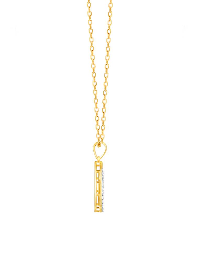 Giva 14K Yellow Gold Cherished Moments Diamond Pendant Without Chain : GDLPD067