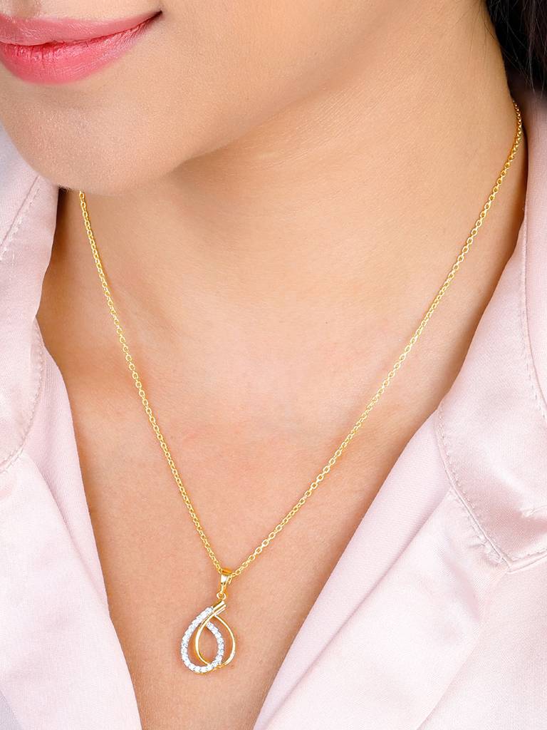Giva 14K Yellow Gold Cherished Moments Diamond Pendant Without Chain : GDLPD067