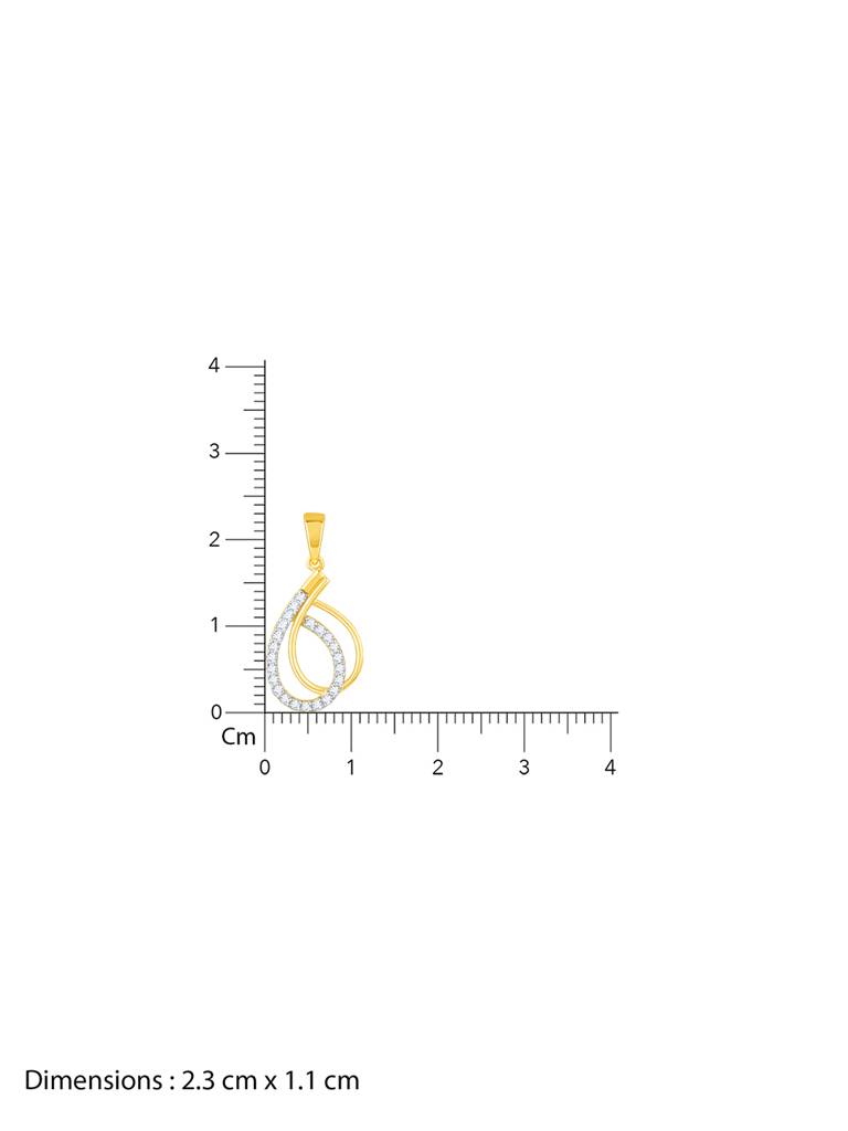 Giva 14K Yellow Gold Cherished Moments Diamond Pendant Without Chain : GDLPD067