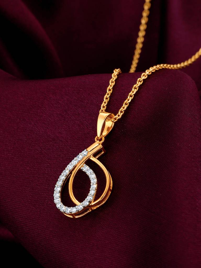 Giva 14K Yellow Gold Cherished Moments Diamond Pendant Without Chain : GDLPD067