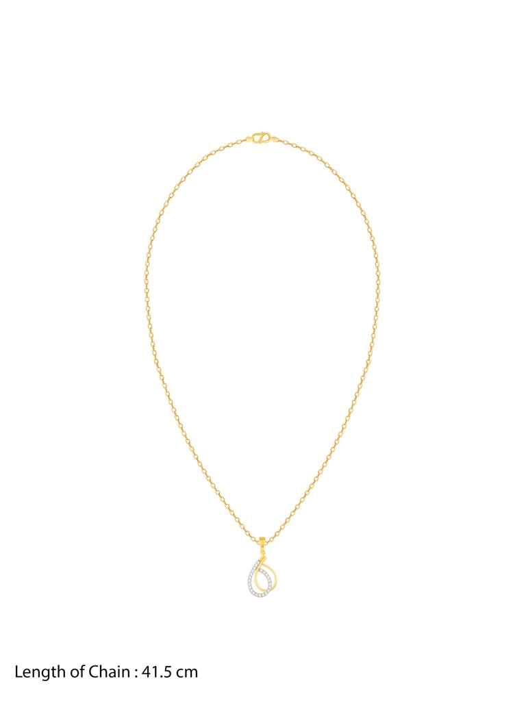 Giva 14K Yellow Gold Cherished Moments Diamond Pendant Without Chain : GDLPD067