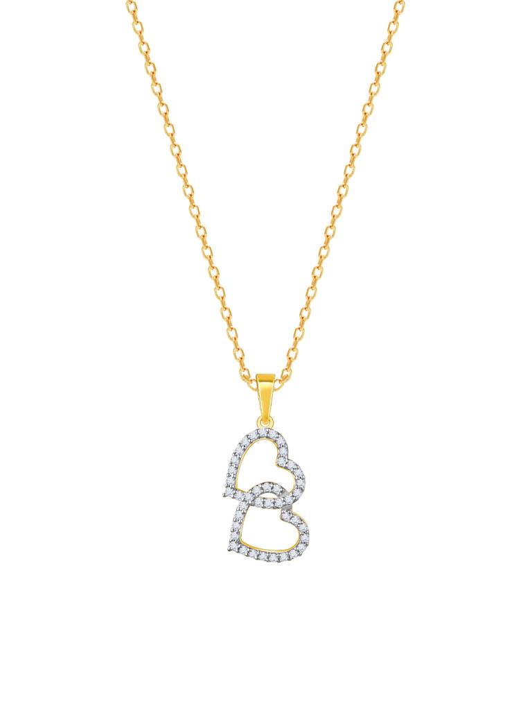 Giva 14K Yellow Gold Softly Adored Diamond Pendant Without Chain : GDLPD069