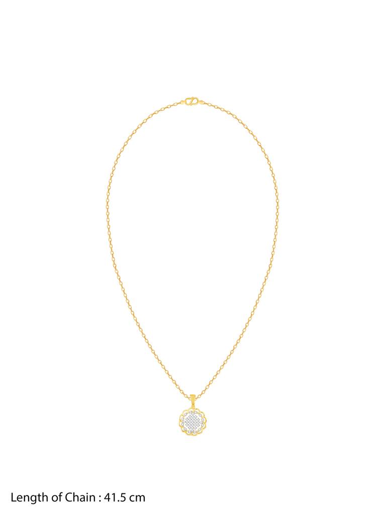 Giva 14K Yellow Gold Simple Rendezvous Diamond Pendant Without Chain : GDLPD071