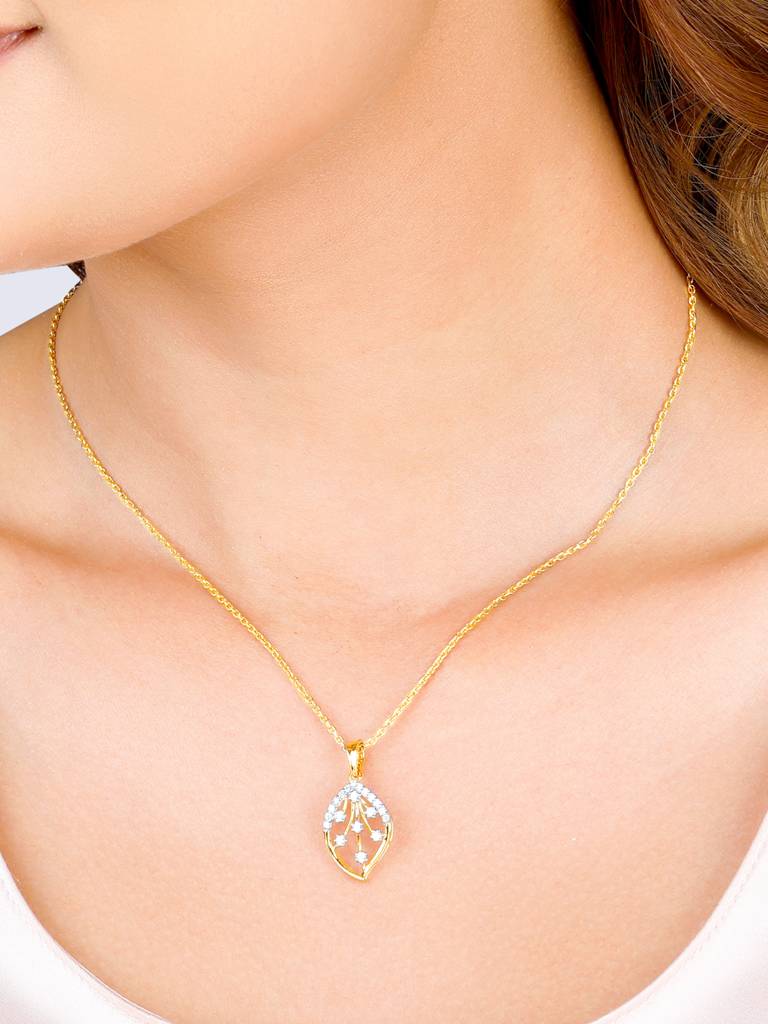 Giva 18K Yellow Gold Midnight Whispers Diamond Pendant Without Chain : GDLPD073