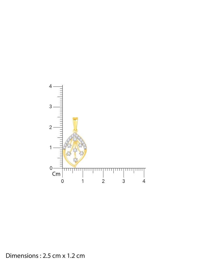 Giva 18K Yellow Gold Midnight Whispers Diamond Pendant Without Chain : GDLPD073