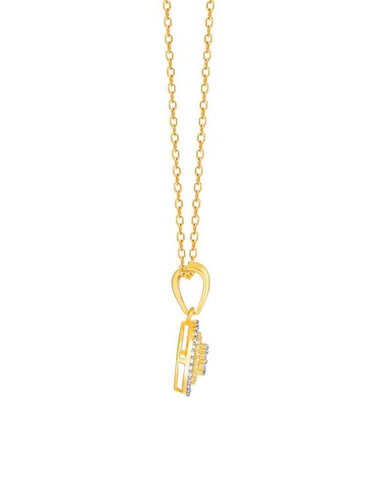 Giva 14K Yellow Gold Enchanting Moon Diamond Pendant  Without Chain : GDLPD074
