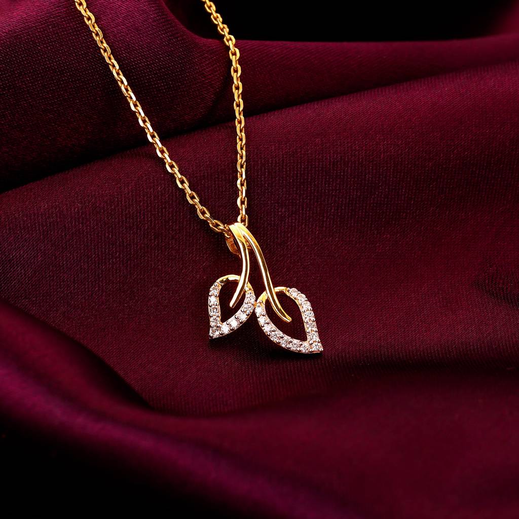 18K Gold Sweet Serenade Diamond Pendant : GDLPD075