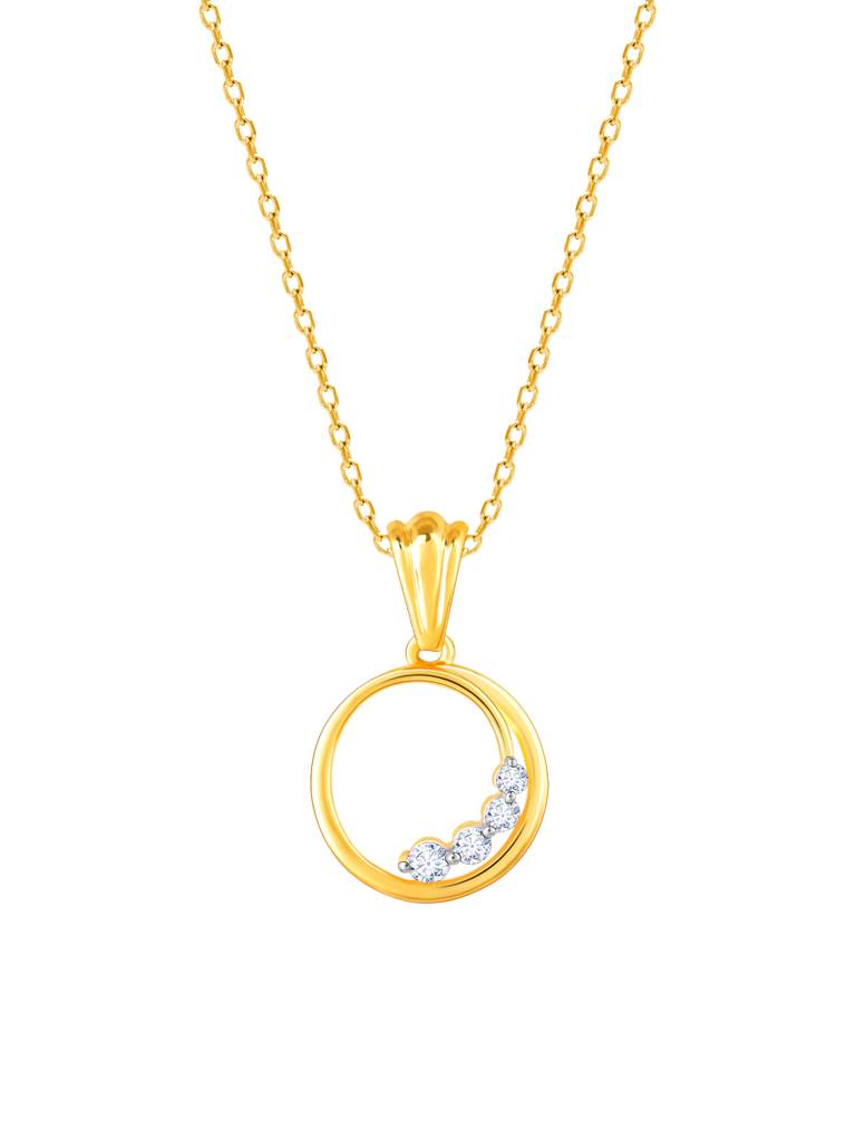 Giva 14K Yellow Gold Distant Melody Diamond Pendant Without Chain : GDLPD076