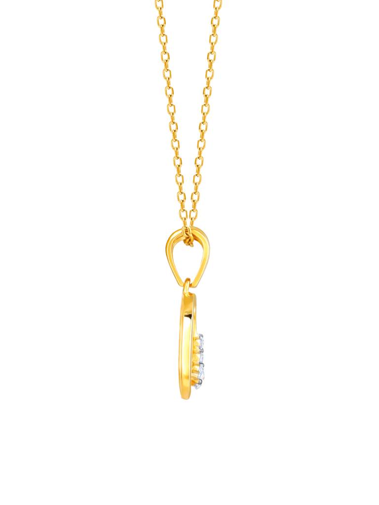 Giva 14K Yellow Gold Distant Melody Diamond Pendant Without Chain : GDLPD076