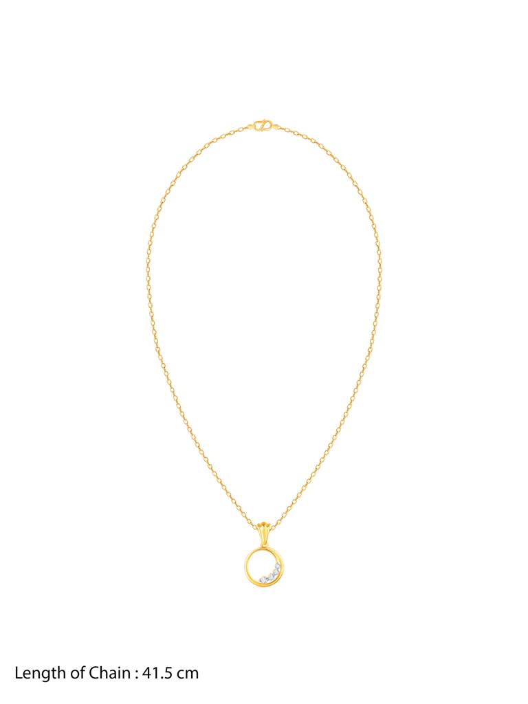 Giva 14K Yellow Gold Distant Melody Diamond Pendant Without Chain : GDLPD076