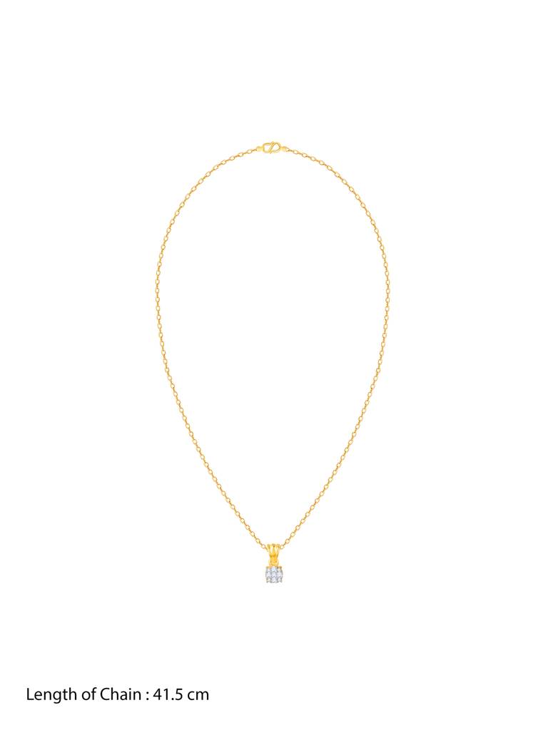 Giva 18K Yellow Gold Radiant Raindrop Diamond Pendant  Without Chain : GDLPD079