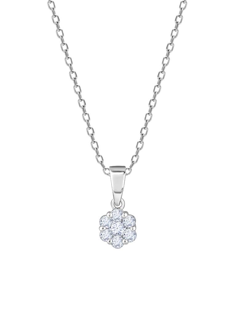 Giva 14K White Gold Petal Paradise Diamond Pendant Without Chain : GDLPD083