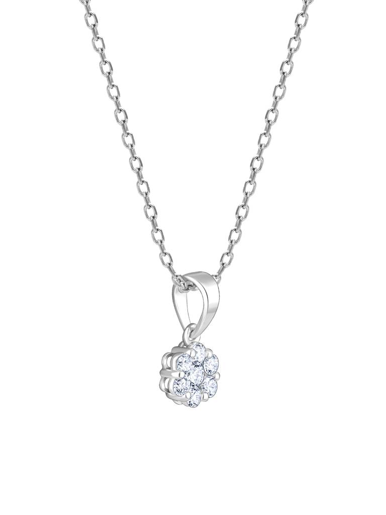 Giva 14K White Gold Petal Paradise Diamond Pendant Without Chain : GDLPD083
