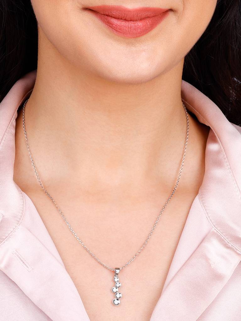 Giva 14K White Gold Eternal Sparkle Diamond Pendant Without Chain : GDLPD085