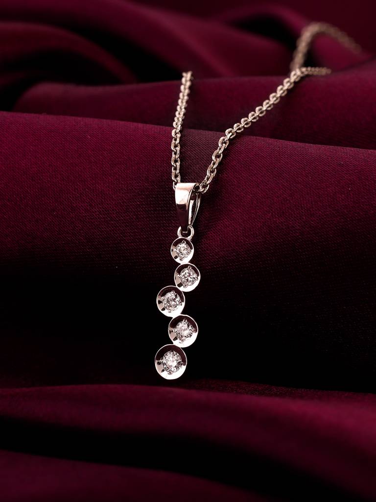 Giva 14K White Gold Eternal Sparkle Diamond Pendant Without Chain : GDLPD085