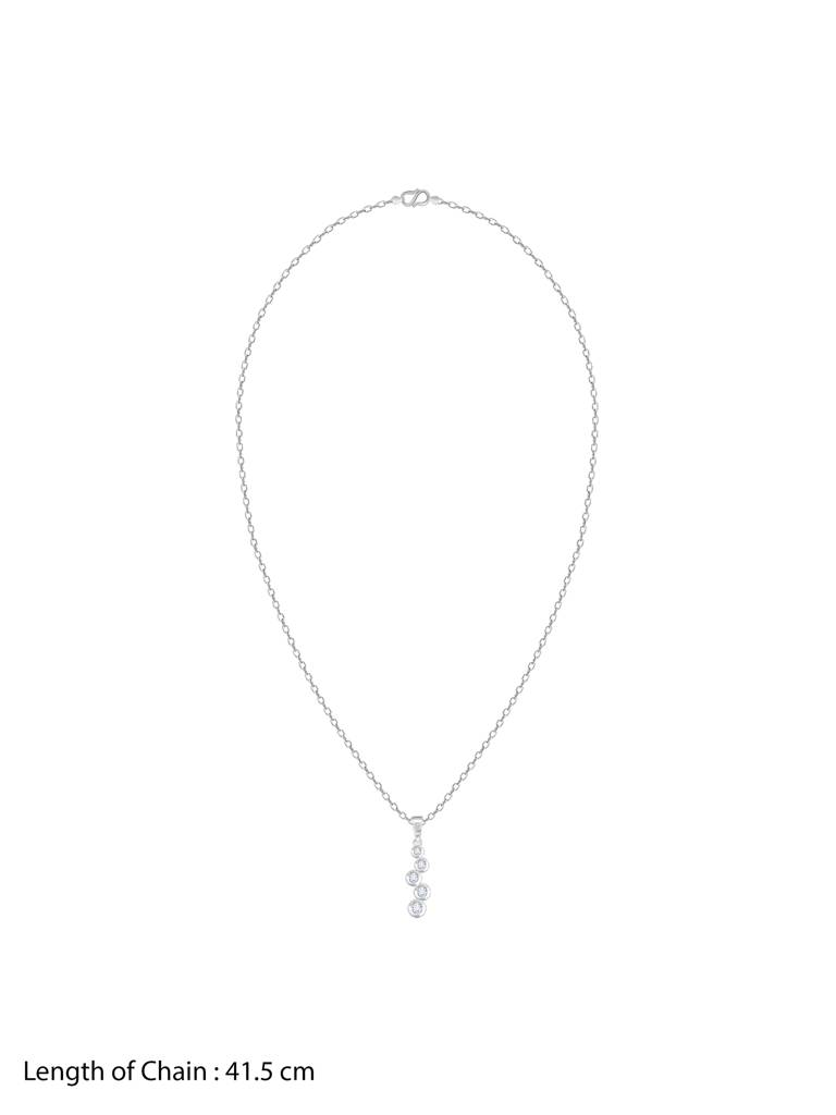 Giva 14K White Gold Eternal Sparkle Diamond Pendant Without Chain : GDLPD085