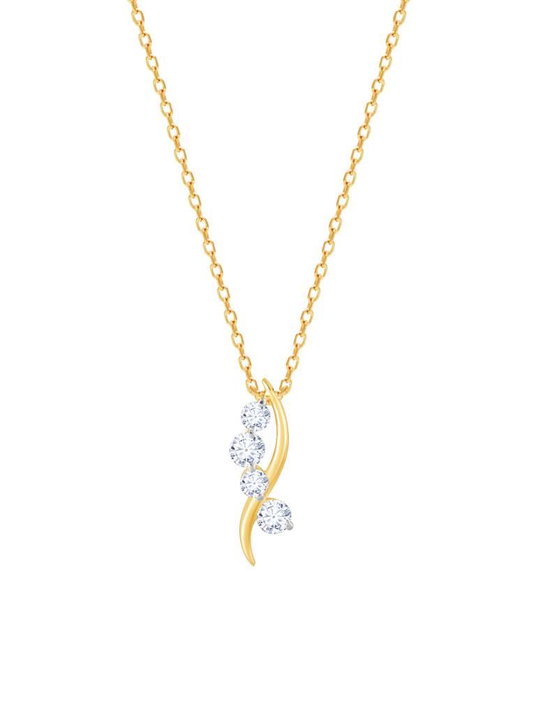 Giva 14K Yellow Gold Whispers Of Forever Diamond Pendant  Without Chain : GDLPD087