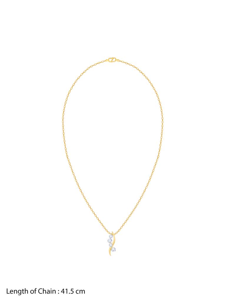 Giva 14K Yellow Gold Whispers Of Forever Diamond Pendant  Without Chain : GDLPD087