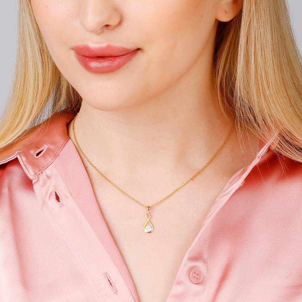 18K Gold Endless Elegance Diamond Pendant : GDLPD08