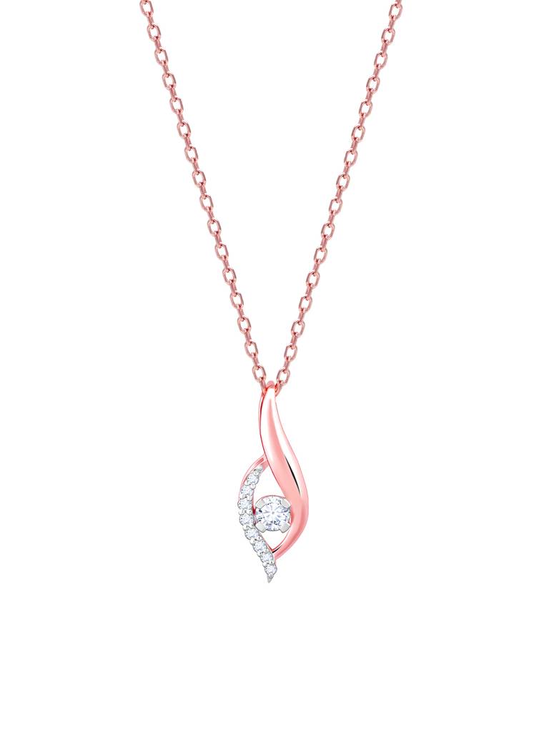 Giva 18K Rose Gold Captivating Gaze Diamond Pendant Without Chain : GDLPD096
