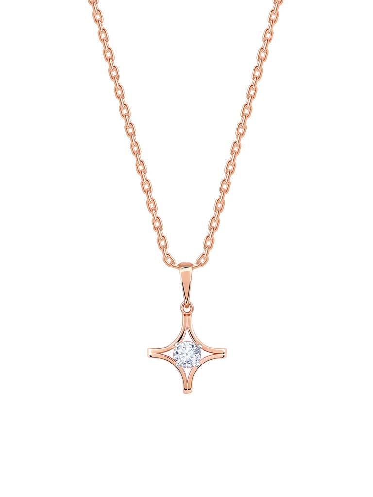 Giva 18K Rose Gold Mysterious Star Diamond Pendant Without Chain : GDLPD098