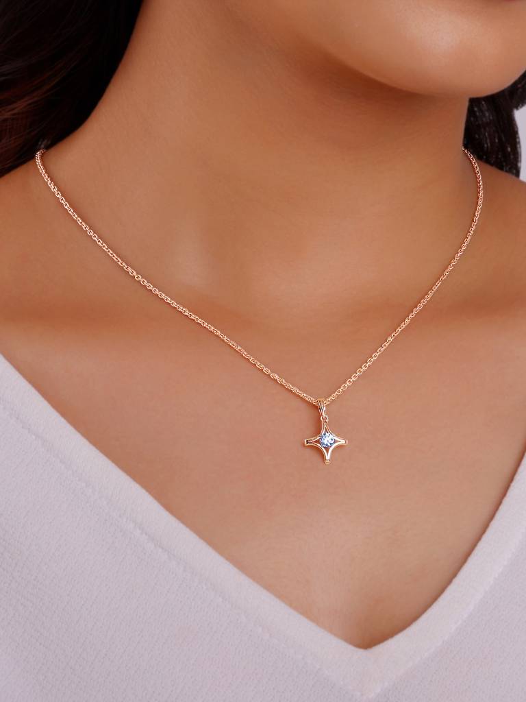 Giva 18K Rose Gold Mysterious Star Diamond Pendant Without Chain : GDLPD098