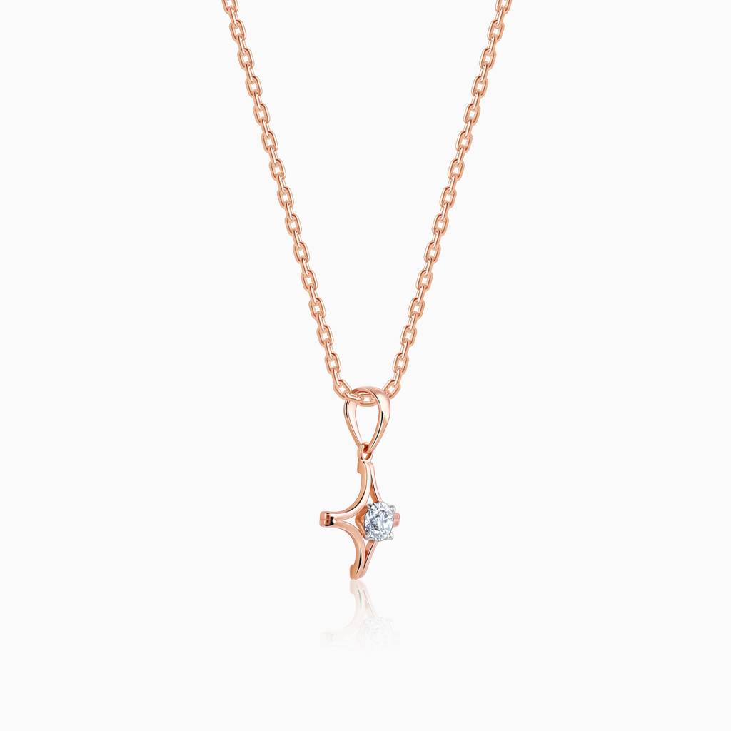 14K Rose Gold Mysterious Star Diamond Pendant : GDLPD0317
