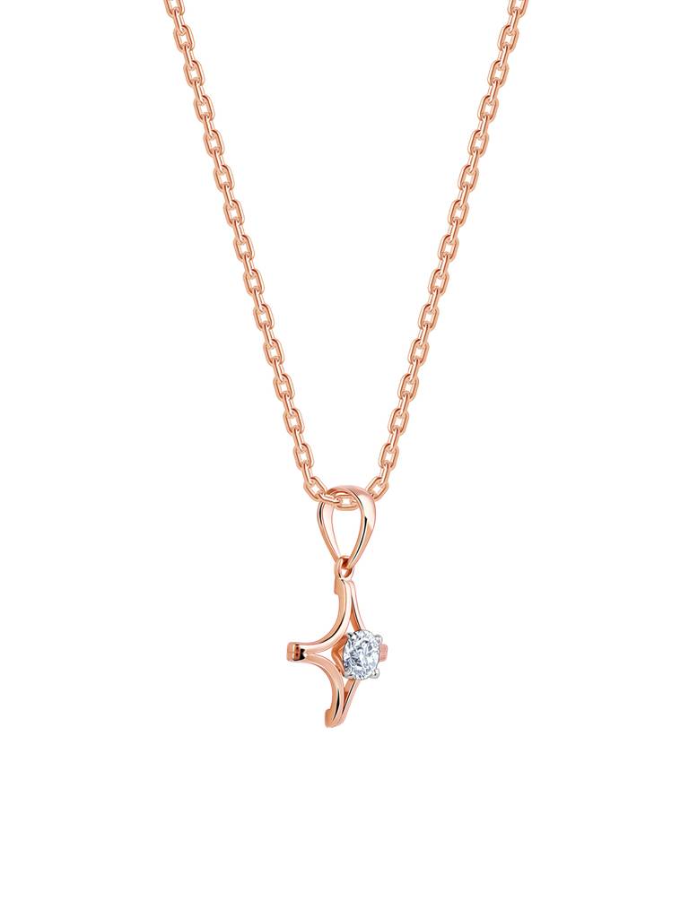 Giva 18K Rose Gold Mysterious Star Diamond Pendant Without Chain : GDLPD098