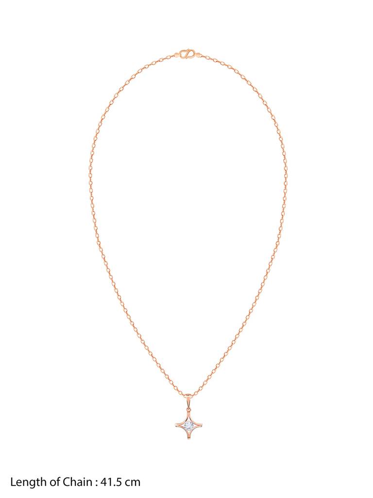 Giva 18K Rose Gold Mysterious Star Diamond Pendant Without Chain : GDLPD098