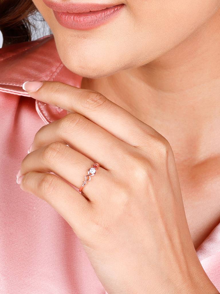 Giva 18K Rose Gold Timeless Grace Diamond Ring : GDLR0104