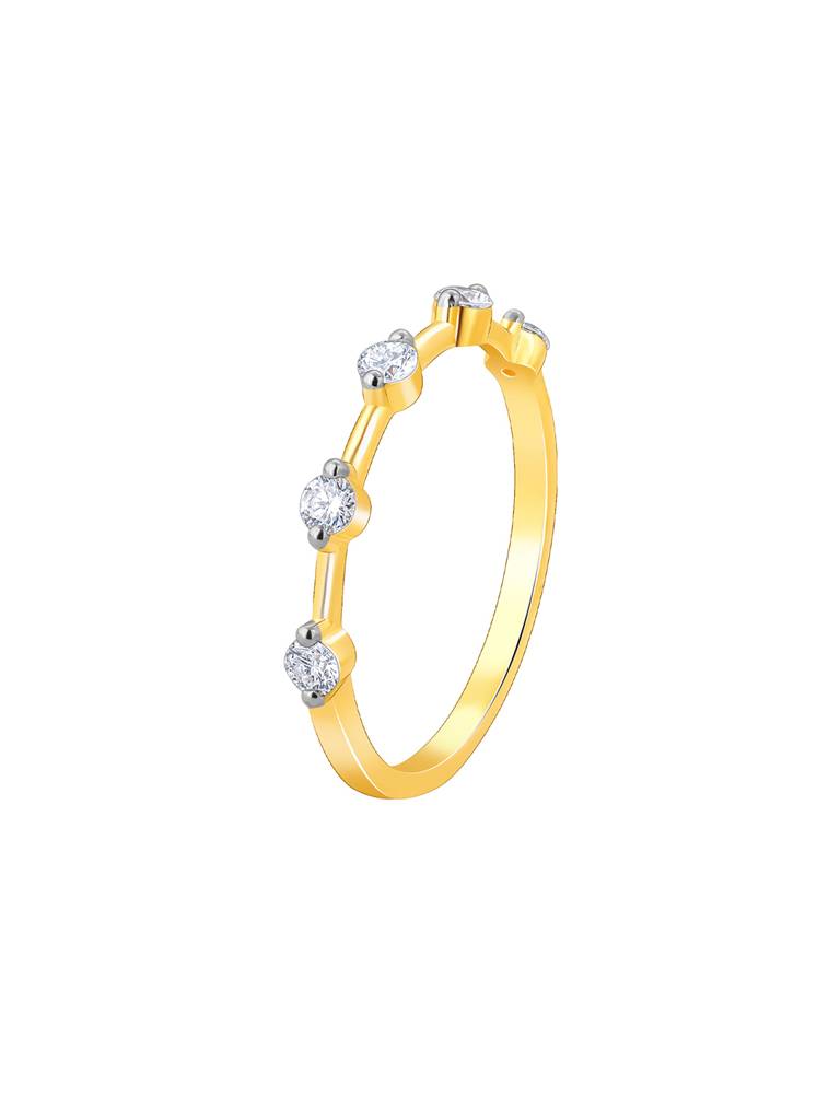 Giva 14K Yellow Gold Celestial Shimmer Diamond Ring : GDLR0105