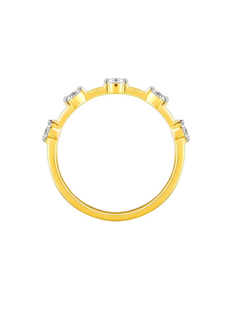 Giva 14K Yellow Gold Celestial Shimmer Diamond Ring : GDLR0105