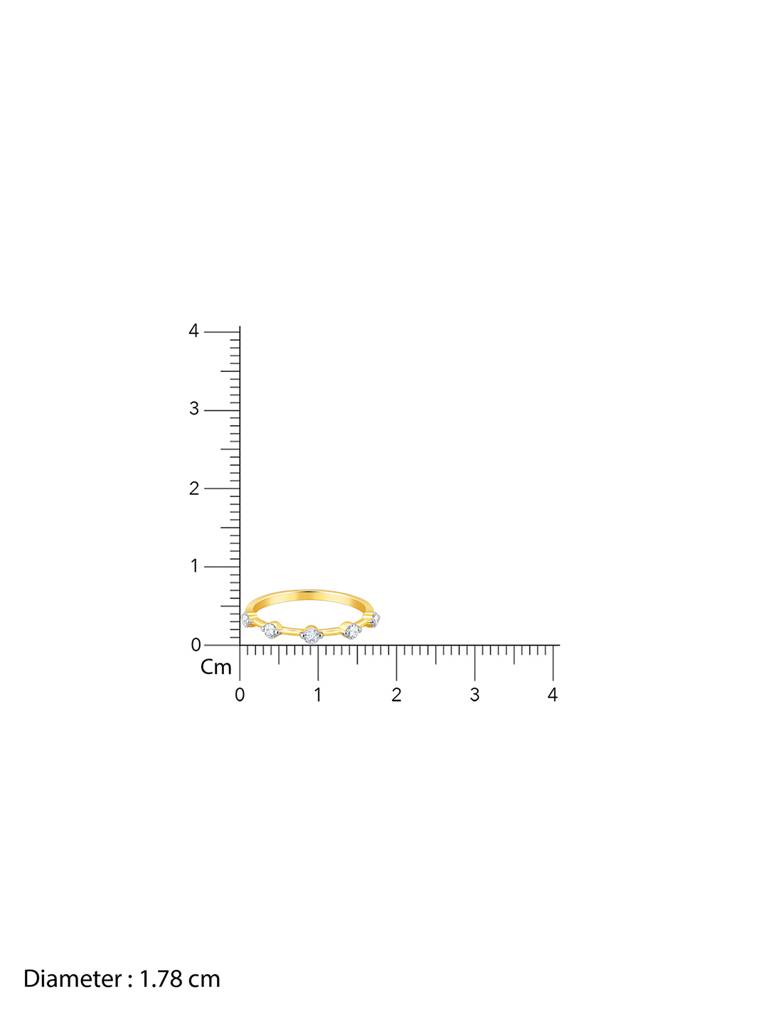 Giva 14K Yellow Gold Celestial Shimmer Diamond Ring : GDLR0105