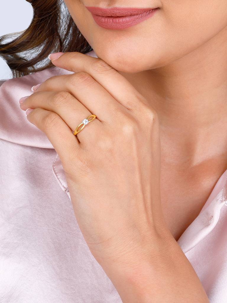 Giva 18K Yellow Gold Charming Magic Diamond Ring : GDLR0107