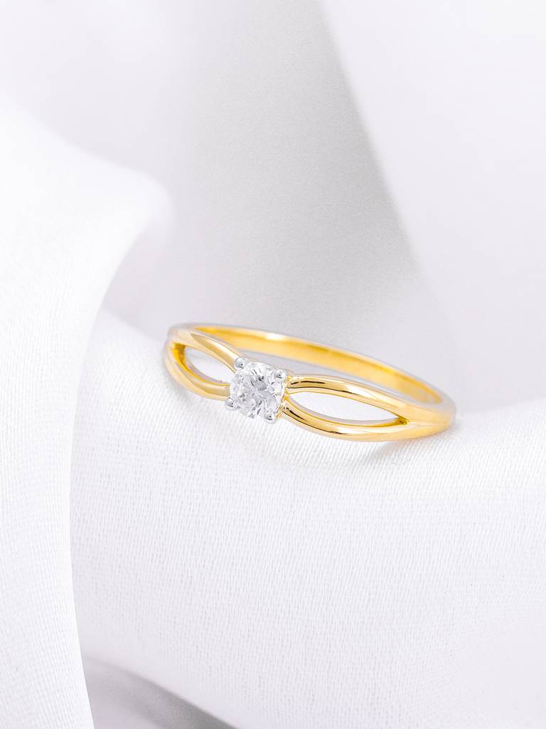 Giva 18K Yellow Gold Charming Magic Diamond Ring : GDLR0107