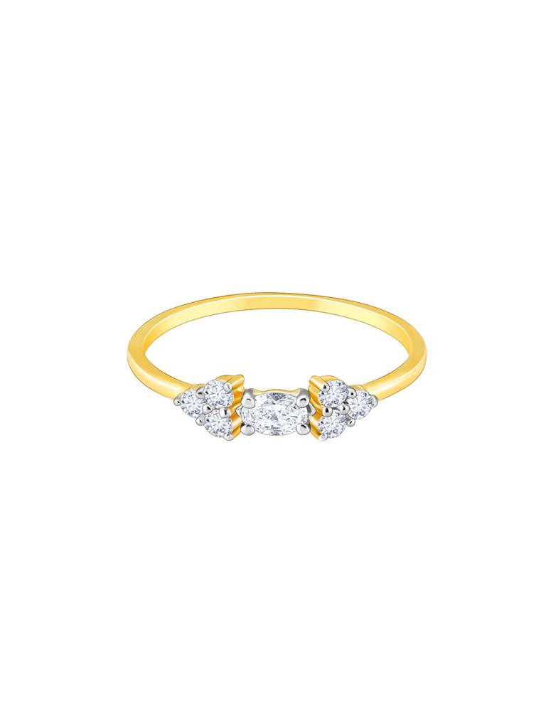 Giva 18K Yellow Gold Luminous Love Diamond Ring : GDLR010