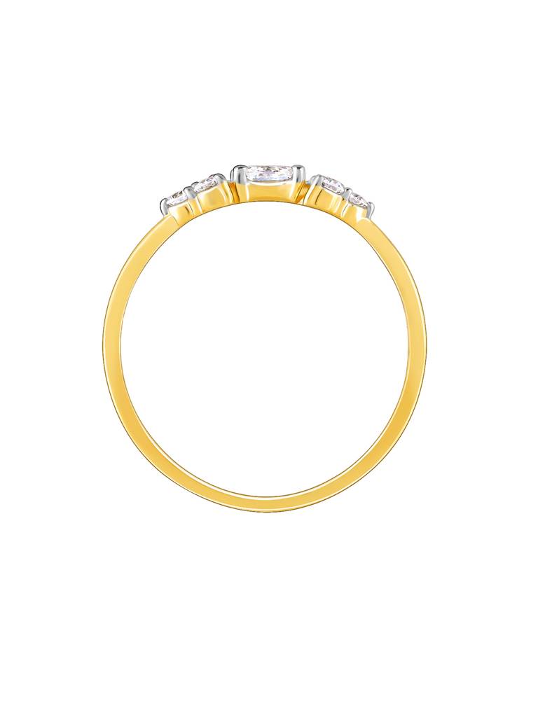 Giva 18K Yellow Gold Luminous Love Diamond Ring : GDLR010