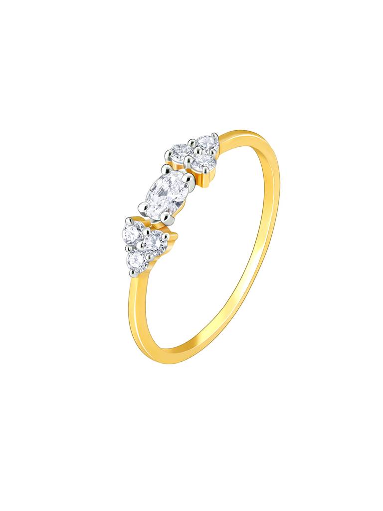Giva 18K Yellow Gold Luminous Love Diamond Ring : GDLR010