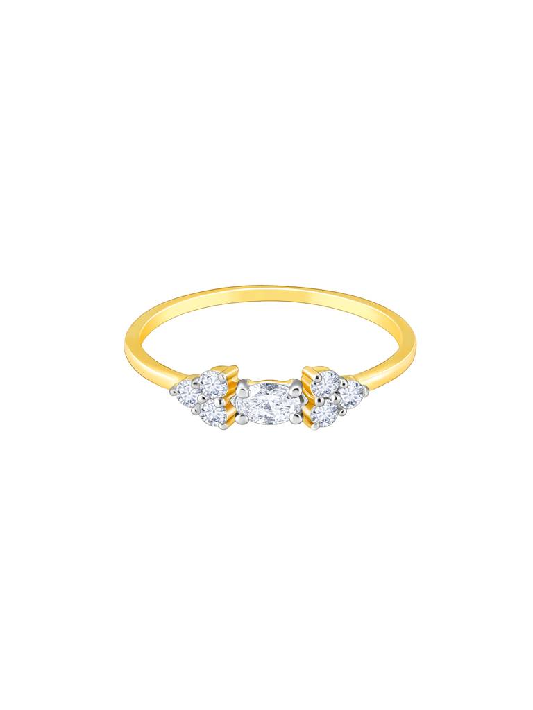 Giva 18K Yellow Gold Luminous Love Diamond Ring : GDLR010