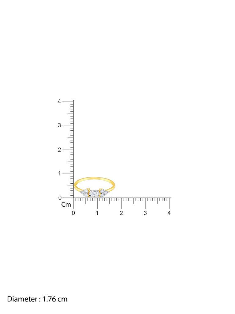 Giva 18K Yellow Gold Luminous Love Diamond Ring : GDLR010