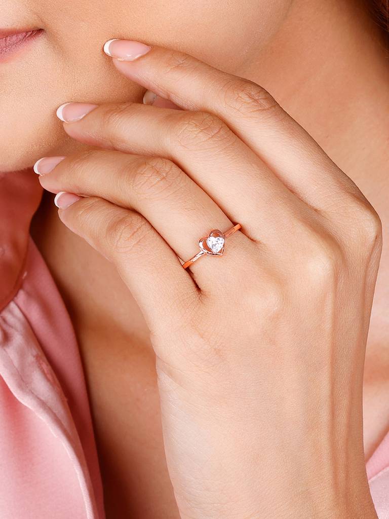 Giva 18K Rose Gold Joy Of Love Diamond Ring : GDLR0110