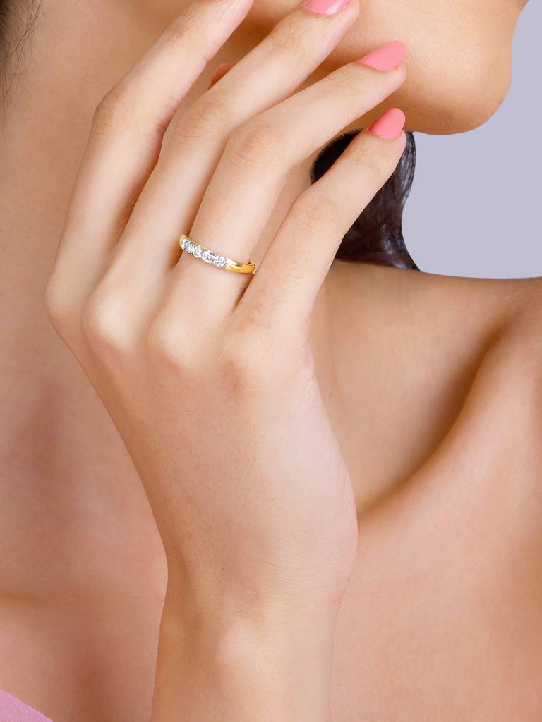 Giva 14K Yellow Gold Everlasting Radiance Diamond Ring : GDLR0119