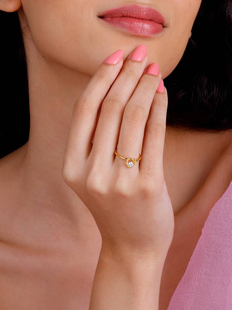 Giva 14K Yellow Gold Symphony Of Love Diamond Ring : GDLR0120